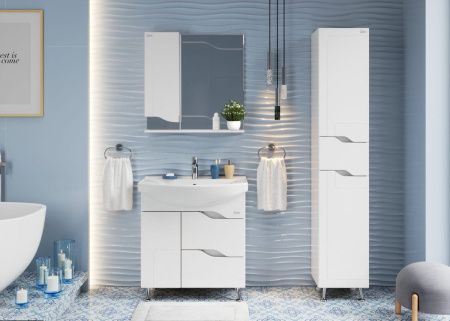 Зеркало-шкаф Onika Веронэлла 207521 70х70 подвесной цвет белый