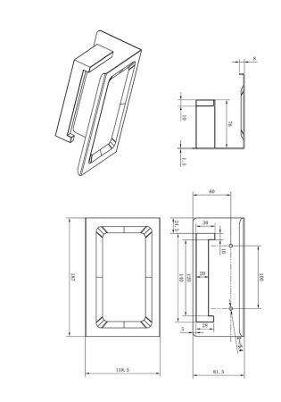 Бумагодержатель AltroBagno Aperto AltroBagnoAperto080907Cr