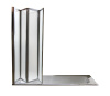 Душевая шторка на ванну Cerutti SPA BOUNA 131х139 стекло матовое профиль хром глянцевый ориентация универсальная