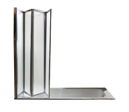 Душевая шторка на ванну Cerutti SPA BOUNA 131х139 стекло матовое профиль хром глянцевый ориентация универсальная