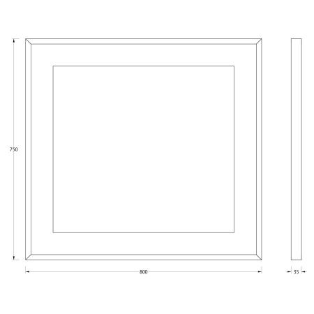 Зеркало с подсветкой Evoform Ledside BY 2203 80х80 подвесное