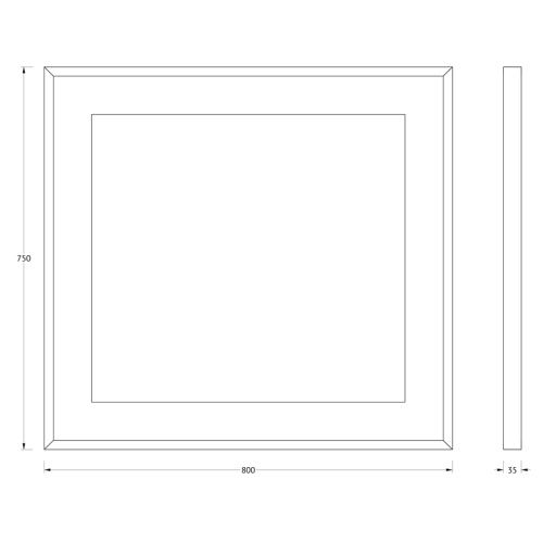 Зеркало со встроенным LED-светильником Evoform Ledside BY 2203 80х75 - фото 2