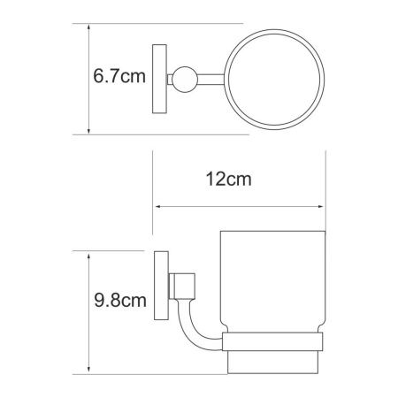 Стакан для зубных щеток WasserKRAFT 6228