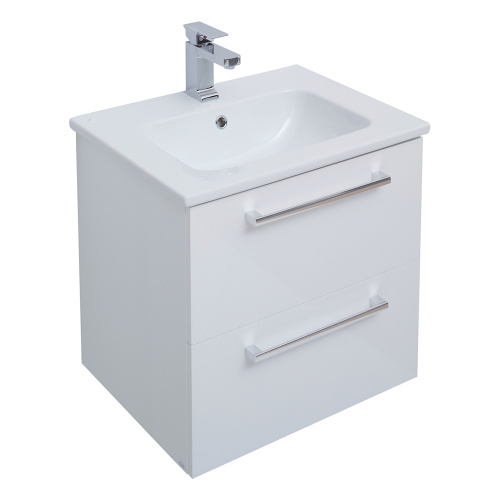 Тумба под раковину Dreja Gio 77.0101W 58х55х46 подвесная цвет белый - фото 4