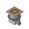 Душевой трап Boheme Smart Design 984-10-MG 10х10 золото