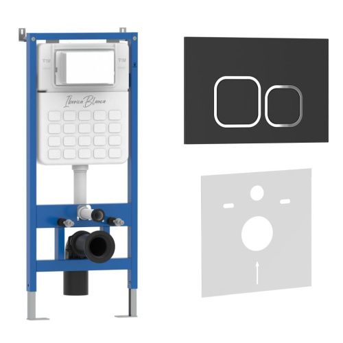 Комплект сантехническая инсталляция с клавишей смыва Iberica Blanca ESTI-Q IB001.832 - фото 2