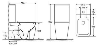 Унитаз напольный с бачком Grossman Style GR-4472S белый с сиденьем микролифт безободковый каскадный смыв