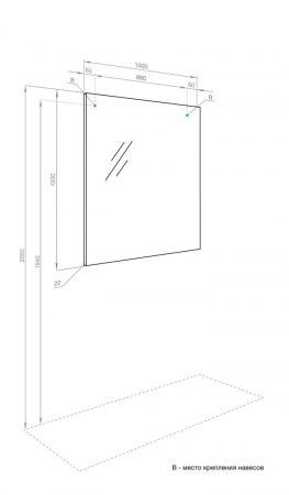 Зеркало Aquaton Альма 1A287902A3010 100х100 подвесное