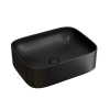 Раковина из сантехнического фарфора Ceramica Nova ELEMENT CN6052MB 51х38 накладная цвет черный матовый без отверстий под смеситель