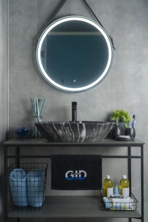 Раковина керамическая Gid Creativo 54427 60х40 накладная цвет многоцветный без отверстий под смеситель