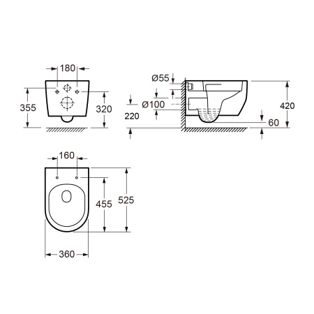 Унитаз подвесной Wellsee Croquis 182612001 белый матовый с сиденьем микролифт безободковый смыв торнадо