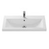 Раковина из сантехнического фарфора Onika Como UM-COM80/1 80х50 накладная цвет белый 1 отверстие под смеситель