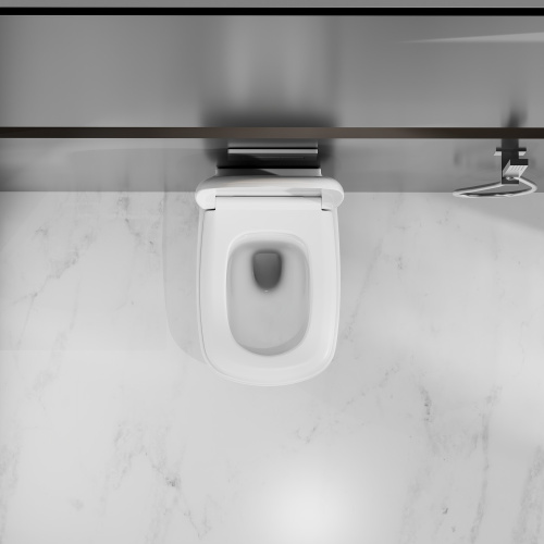 Унитаз подвесной Abber Rechteck AC1217 белый с сиденьем микролифт безободковый смыв торнадо - фото 5