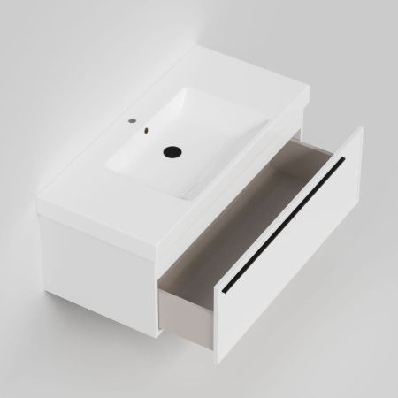 Тумба с раковиной La Fenice ELBA NFNC-01-ELB-B-100-3-100 100х50 подвесная цвет белый