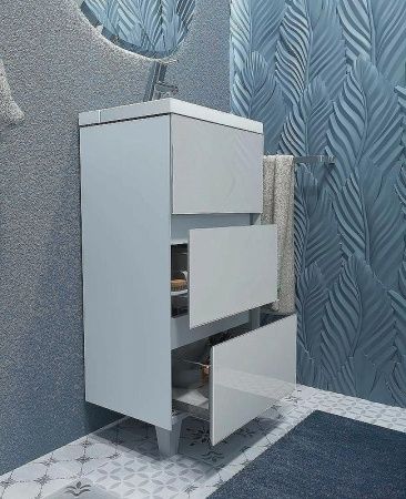 Тумба с раковиной 1MarKa Bumble Ц0000001480 40х30 напольная цвет белый