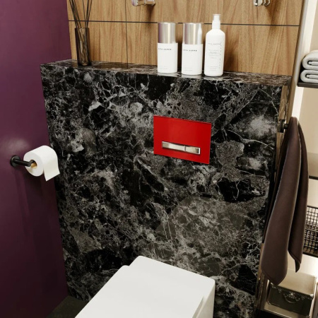 Клавиша смыва механическая Lavinia Boho RelFix 3805005R цвет красный/хром