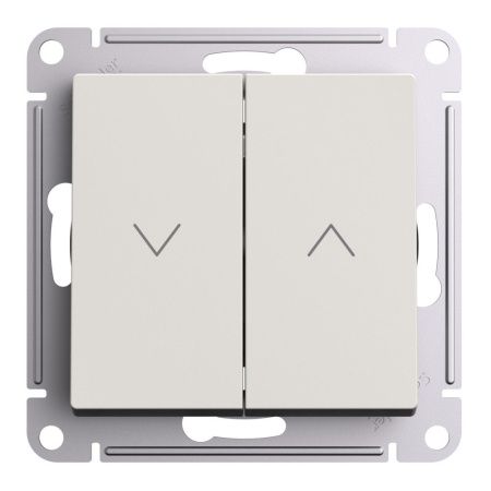 Выключатель 2-клавишный для жалюзи 10А Systeme Electric AtlasDesign (АтласДесигн) ATN000219