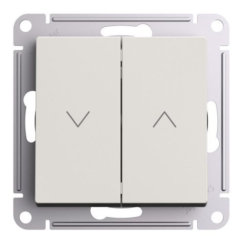 Выключатель 2-клавишный для жалюзи 10А Systeme Electric AtlasDesign (АтласДесигн) ATN000219 - фото 2