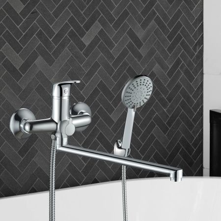 Смеситель для ванны WesnaArt Ocean OCE12-320 настенный хром