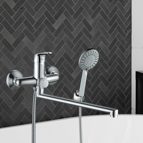 Смеситель для ванны WesnaArt Ocean OCE12-320 настенный хром - фото 3