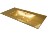 Раковина стеклянная Armadi Art NeoArt 852-100-G 101х52 полувстраиваемая цвет золото 1 отверстие под смеситель