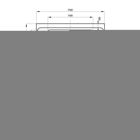 Ванна акриловая Wellsee Bromance 231601000 170х80 пристенная прямоугольная с ножками