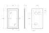 Зеркало с подсветкой BelBagno Kraft SPC-KRAFT-500-900-SENS-NERO 50х90 подвесное