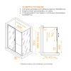 Душевой уголок RGW Passage 410874148-11 140х80 стекло прозрачное профиль хром без поддона