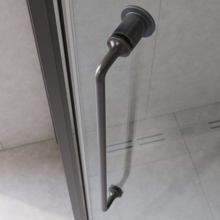 Душевой уголок Cezares RELAX 304 RELAX-304-P-1-100-C-GM 100х100 стекло прозрачное профиль оружейная сталь без поддона