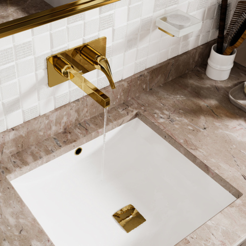 Смеситель WasserKRAFT Sauer 7100 7130 встраиваемый золото - фото 2