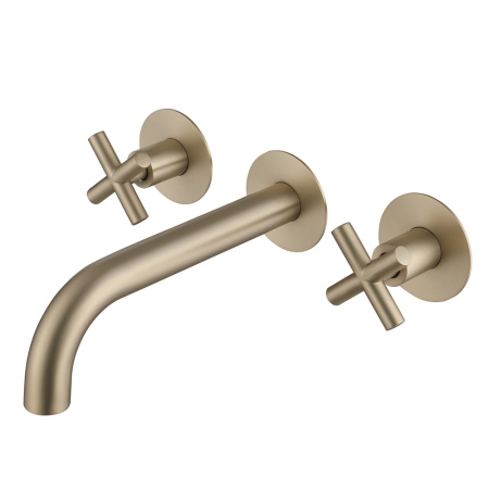 Смеситель ABBER Wasser Kreis AF81121G встраиваемый в стену золото матовое