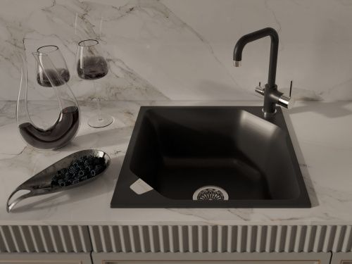 Смеситель для кухни Rivelato 9025208 antracite cromo на мойку черный/хром - фото 4