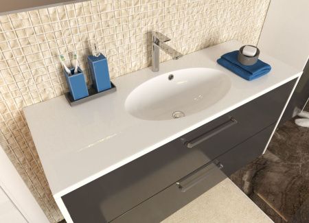 Раковина из искусственного камня Эстет Вегас ФР-00014920 120х50 накладная цвет белый 1 отверстие под смеситель