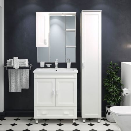 Шкаф-пенал Misty Дива П-Див05035-013ПрЛ 40х190 напольный цвет белый