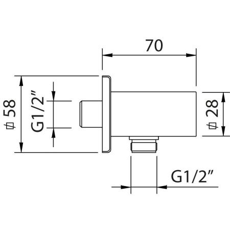 Шланговое подключение Clever SQUARE 61112