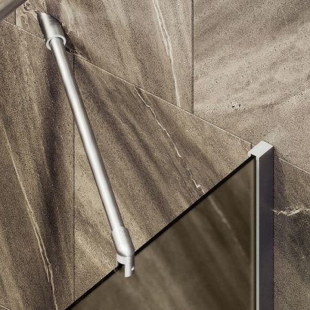 Душевая шторка на ванну Maybah Glass MGV-72-5ш 40х140 стекло тонированное профиль хром ориентация универсальная