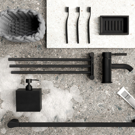 Смеситель WasserKRAFT Gollach 3300 3305 на раковину черный без термостата