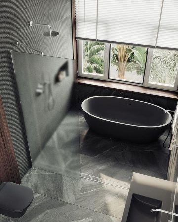 Душевая перегородка Maybah Glass MGD-1357-5ш 100х195 стекло тонированное профиль хром