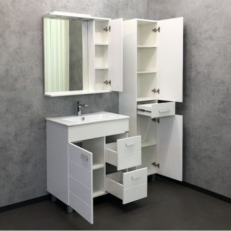Зеркало-шкаф Comforty Модена М 00-00001640CF 80х80 подвесной цвет белый