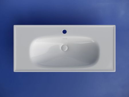 Раковина из сантехнического фарфора Ceramica Nova SABO CN13003 100х50 накладная цвет белый 1 отверстие под смеситель