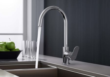 Смеситель для кухни Aquatek ОБЕРОН AQ1282CR на мойку хром