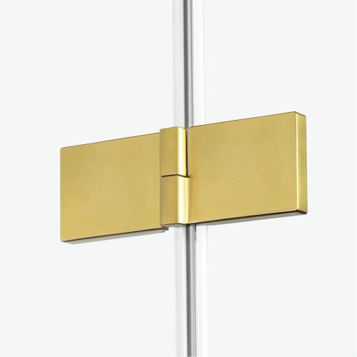 Душевая дверь New Trendy AVEXA GOLD BRUSHED EXK-1717 90х200 стекло прозрачное профиль золото брашированное - фото 4