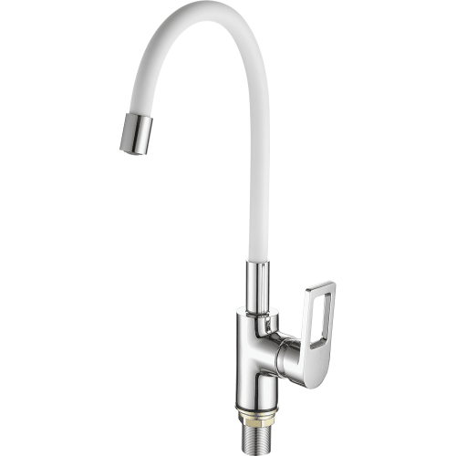 Смеситель для кухни Fashun A4253+B03 на мойку белый/хром - фото 2