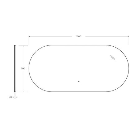 Зеркало с подсветкой Cezares VAGUE CZR-SPC-VAGUE-1500-700-MOV 150х70 подвесное