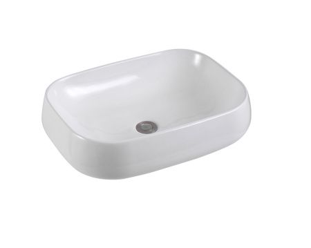 Раковина из сантехнического фарфора Aquatek AQ5526-00 60х40 накладная цвет белый без отверстий под смеситель