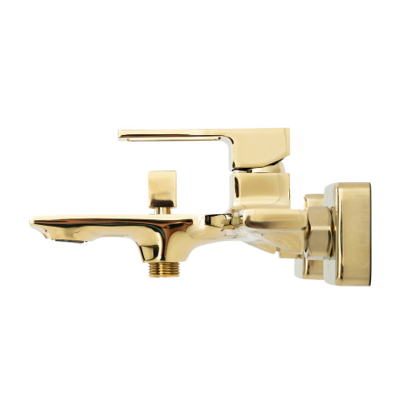 Смеситель для ванны и душа BelBagno LUCE LUC-VASM-ORO настенный золото
