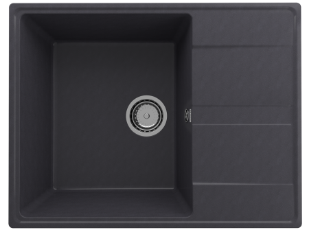 Кухонная мойка Ulgran Quartz Prima 650-08 65х50 цвет черный поверхность матовая