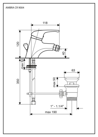 Смеситель Emmevi Ambra 9004/BC на биде белый/хром Смеситель Emmevi Ambra 9004/BC на биде белый/хром