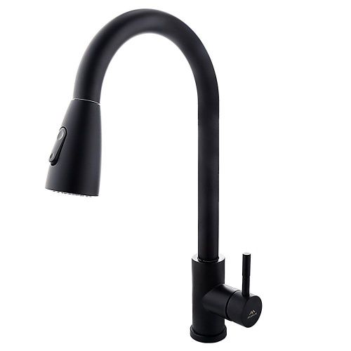 Смеситель для кухни Fashun A56109-7 на мойку черный - фото 2