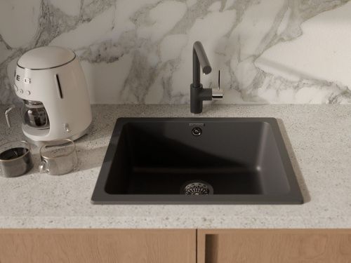 Кухонная мойка Rivelato BERKANA BK-50 antracite 56х43 цвет антрацит - фото 5